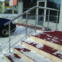 Поручень завязан, ригеля обрывные Поручень завязан, ригеля обрывные