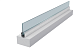 Профиль алюминиевый зажимной для стекла 8-12 мм, АНОД с отверстием, длина 3 м т40-7 AL