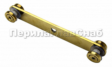 Стеклодержатель пластинчатый 3хМ8, по центрам 170х5 мм, полированный, шайбы 5 мм литые, под стекло 6-12 мм, (AISI 304), под золото Фk023-88 купить в Перми