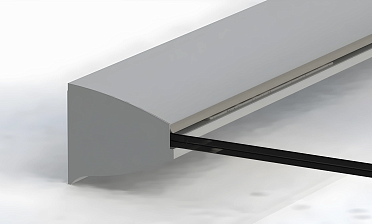 Комплект профиля козырькового анодированного, для стекла 16 мм (8+8 мм), 1500 мм  k300-16-1500 купить в Перми