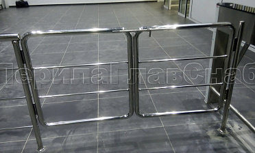 Нержавеющие двустворчатые калитки с горизонтальным заполнением купить в Перми