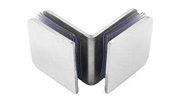 Коннектор для душевой кабины стекло-стекло 90° 45х45 мм латунь-хром, полированный t725 PC купить в Перми