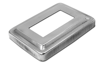 Низ стойки фигурный под трубу 31х61 мм, 105х75х0.4, высота 16 мм, полированный (AISI 304) k377 купить в Перми Низ стойки фигурный под трубу 31х61 мм, 105х75х0.4, высота 16 мм, полированный (AISI 304) k377 купить в Перми