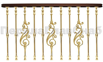 Латунные ограждения серии - Нептун L04 в Перми. Готовые проекты ПерилаГлавСнаб