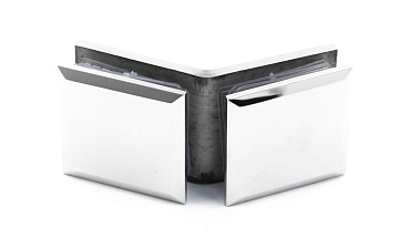 Коннектор для душевой кабины стекло-стекло 135° 45х45 мм латунь-хром t736 PC купить в Перми