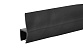 Уплотнитель для стекла 8 мм, непрозрачный черный, 180°, стекло-стекло 2200 мм t204-2 BL-U
