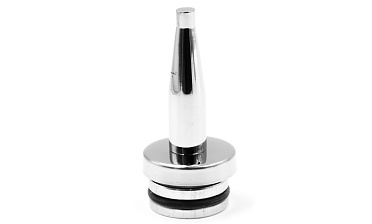 Наконечник палец (солдатик) с системой фиксации из алюминия в стойке Ø38.1х1.5 мм, полированный, нержавеющий (AISI 304) k041-2 купить в Перми Наконечник палец (солдатик) с системой фиксации из алюминия в стойке Ø38.1х1.5 мм, полированный, нержавеющий (AISI 304) k041-2 купить в Перми