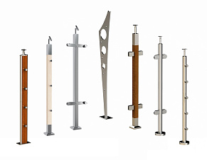 Стойки ограждений из нержавеющей стали, балясины купить в Перми