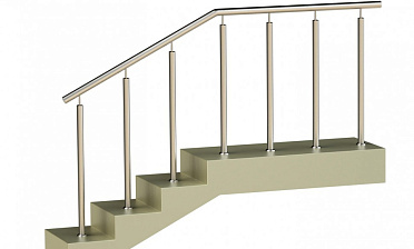 Ограждения со стойками в каждую ступень без ригелей купить в Перми