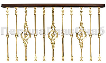 Латунные перила для лестниц серии – Деметра L05 в Перми. Готовые проекты ПерилаГлавСнаб