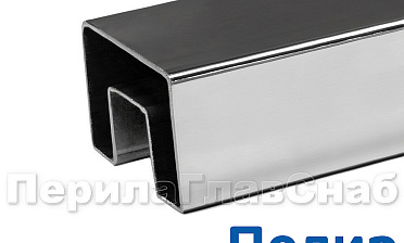 Труба 40х60, с пазом 24х24, полированная, AISI 304 k824-3 купить в Перми Труба 40х60, с пазом 24х24, полированная, AISI 304 k824-3 купить в Перми