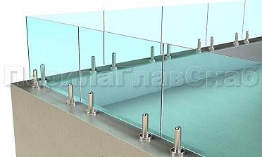 Ограждение для кровли на несущем стекле и министойках купить в Перми