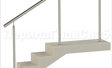 Нержавеющие ограждения без ригелей с квадратным поручнем купить в Перми