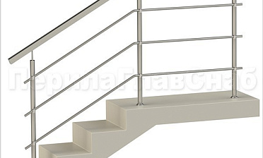 Три ригеля на держателях, квадратный поручень и круглые стойки купить в Перми