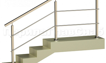 Два ригеля на сварке, квадратные поручень и стойки купить в Перми