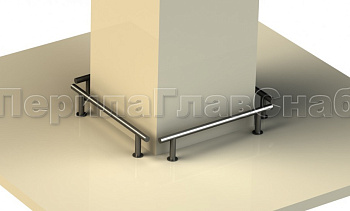 Защитный отбойник для автомобилей из черного металла в Перми. Готовые проекты ПерилаГлавСнаб