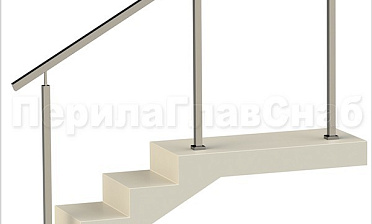 Ограждения без ригелей с квадратным поручнем и квадратными стойками купить в Перми