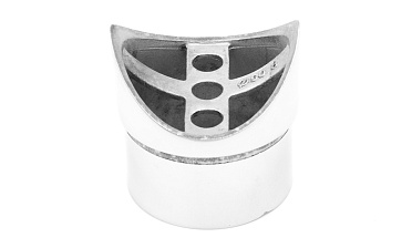 Наконечник седловина прямая 90° на стойку Ø50.8 мм, под поручень Ø50.8 мм, литая, полированная, AISI 304, k559 купить в Перми Наконечник седловина прямая 90° на стойку Ø50.8 мм, под поручень Ø50.8 мм, литая, полированная, AISI 304, k559 купить в Перми