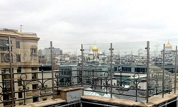 Ветрозащитное ограждение на стойках из нержавейки в Перми. Готовые проекты ПерилаГлавСнаб