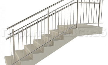 Нержавеющие ограждения с вертикальным заполнением 'частокол' - вариант №4 купить в Перми