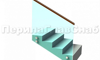 Ограждение с квадратным деревянным поручнем на точечном креплении на лестнице в Перми. Готовые проекты ПерилаГлавСнаб Ограждение с квадратным деревянным поручнем на точечном креплении на лестнице в Перми. Готовые проекты ПерилаГлавСнаб