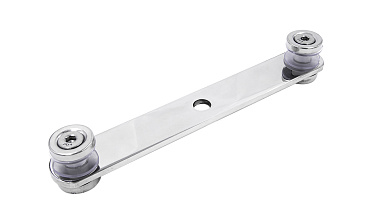 Стеклодержатель пластинчатый 3хМ8, по центрам 170х5 мм, полированный, шайбы 5 мм штамп., под стекло 6-12, (AISI 316) k023-7 купить в Перми