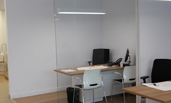 Стеклянные перегородки - вариант 8 в Перми. Готовые проекты ПерилаГлавСнаб