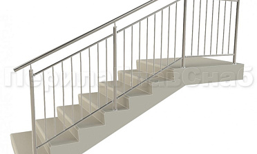 Нержавеющие ограждения для детских образовательных учреждений  с вертикальным заполнением “Частокол” - вариант №2 купить в Перми