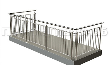 Балконные ограждения с вертикальным заполнением купить в Перми