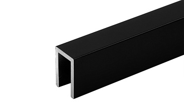 П-образный профиль 19x13, L=2200, алюминий ,черный, уценка t756 BL-У купить в Перми П-образный профиль 19x13, L=2200, алюминий ,черный, уценка t756 BL-У купить в Перми
