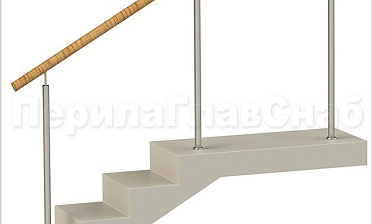 Нержавеющие ограждения без ригелей с пластиковым поручнем купить в Перми