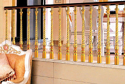 Латунные перила под золото в Перми. Готовые проекты ПерилаГлавСнаб - фото 6