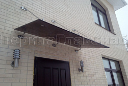 Стеклянные козырьки на вантах в Перми. Готовые проекты ПерилаГлавСнаб - фото 27