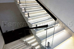 Цельностеклянные ограждения на несущем стекле в Перми. Готовые проекты ПерилаГлавСнаб - фото 6