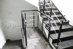 Ограждения из нержавеющей стали с тремя ригелями в Перми. Готовые проекты ПерилаГлавСнаб - фото 6