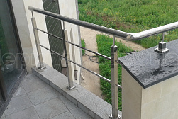 Перила и ограждения из нержавеющей стали с двумя ригелями в Перми. Готовые проекты ПерилаГлавСнаб - фото 6