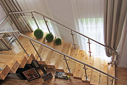 Ограждения из нержавейки со стеклом в Перми. Готовые проекты ПерилаГлавСнаб - фото 13