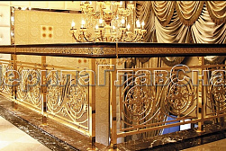 Латунные перила под золото в Перми. Готовые проекты ПерилаГлавСнаб - фото 17