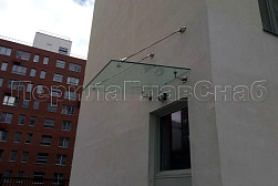 Стеклянные козырьки на вантах в Перми. Готовые проекты ПерилаГлавСнаб - фото 3