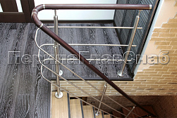 Ограждения из нержавеющей стали с тремя ригелями в Перми. Готовые проекты ПерилаГлавСнаб - фото 1