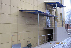 Козырьки и навесы на металлокаркасе в Перми. Готовые проекты ПерилаГлавСнаб - фото 19