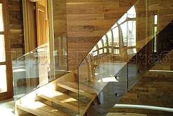 Стеклянные перила для лестниц в Перми. Готовые проекты ПерилаГлавСнаб - фото 20