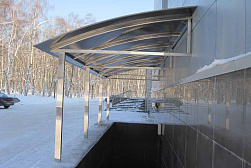 Козырьки и навесы на металлокаркасе в Перми. Готовые проекты ПерилаГлавСнаб - фото 20