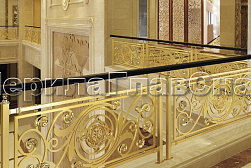 Латунные перила под золото в Перми. Готовые проекты ПерилаГлавСнаб - фото 16