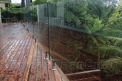 Стеклянные перила для балконов в Перми. Готовые проекты ПерилаГлавСнаб - фото 15