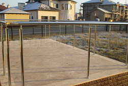 Ограждения и перила без ригелей из нержавеющей стали (без заполнения) в Перми. Готовые проекты ПерилаГлавСнаб - фото 11