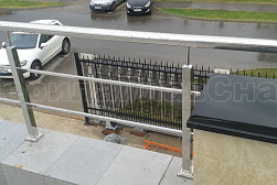 Перила и ограждения из нержавеющей стали с двумя ригелями в Перми. Готовые проекты ПерилаГлавСнаб - фото 7