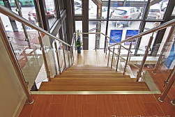 Стеклянные перила для колодезных лестниц в Перми. Готовые проекты ПерилаГлавСнаб - фото 9