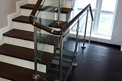 Перила и ограждения из нержавейки и дерева в Перми. Готовые проекты ПерилаГлавСнаб - фото 18