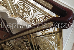 Латунные перила под золото в Перми. Готовые проекты ПерилаГлавСнаб - фото 11
